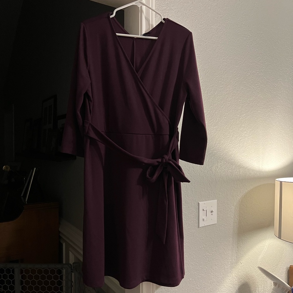 Eggplant Lands End Wrap dress
